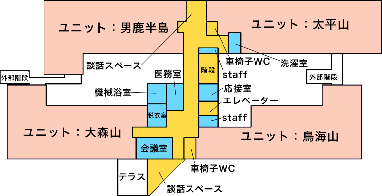 イラスト：フロアマップ　2階